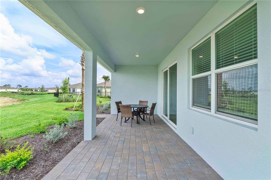 Exterior details and patio area of a home in Palmetto Landing at Babcock Ranch - Tradition, Punta Gorda (Image 24).