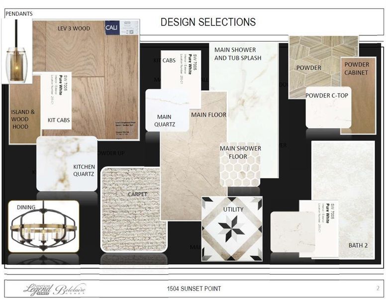 Representative photo of design selections for 1504 Sunset Point