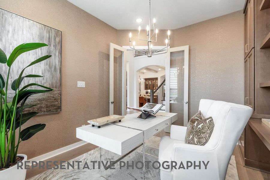 Furnished interior view inside a new home in Elyson, Katy (Image 23).