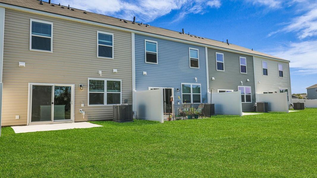 Exterior details and patio area of a home in Carolina Groves Townhomes, Moncks Corner (Image 21).