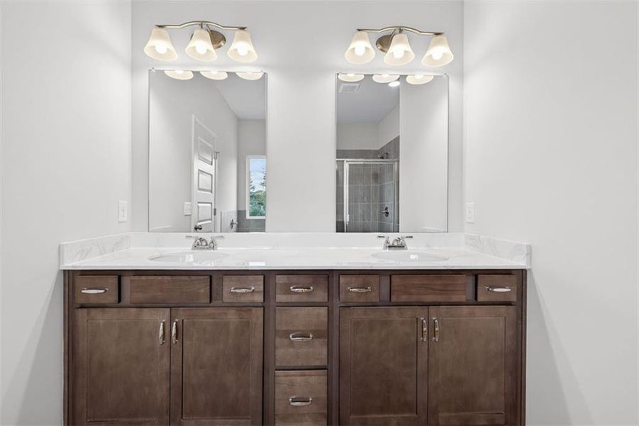 Furnished interior view inside a new home in Garrett Preserve, Douglasville (Image 9).
