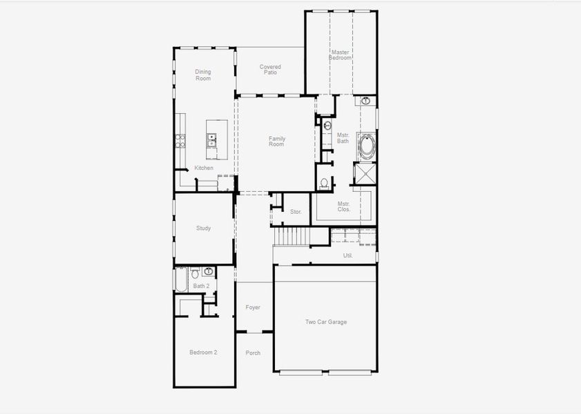 2D floor plan layout of this home in Pecan Square 40', Northlake, TX (Image 4). 2D floor plan layout of this home in Pecan Square 40', Northlake, TX (Image 4).