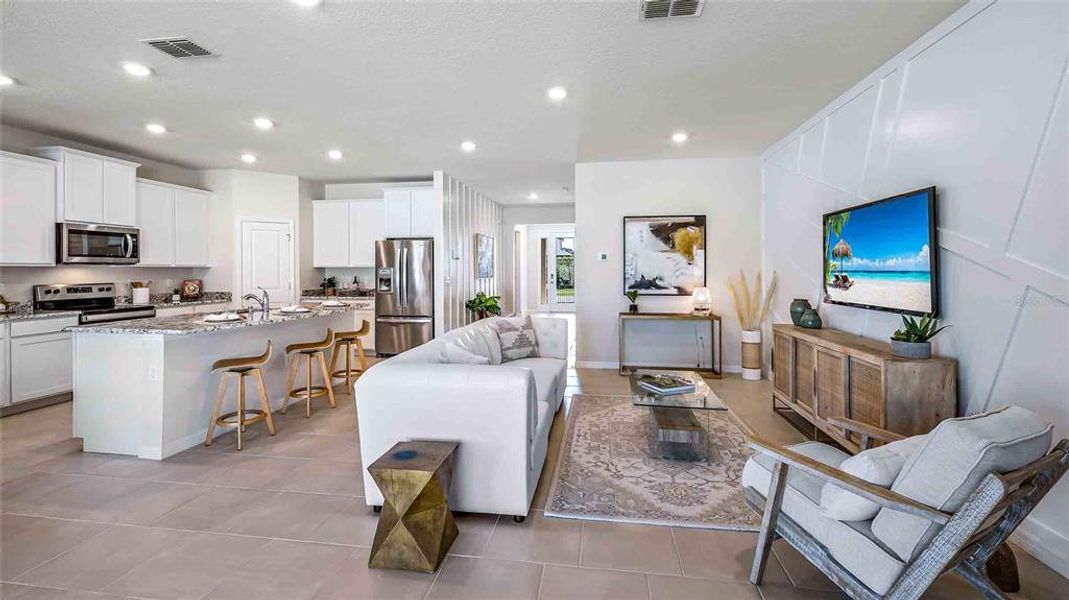 Furnished interior view inside a new home in Deerbrook, Land O' Lakes (Image 10). Furnished interior view inside a new home in Deerbrook, Land O' Lakes (Image 10).