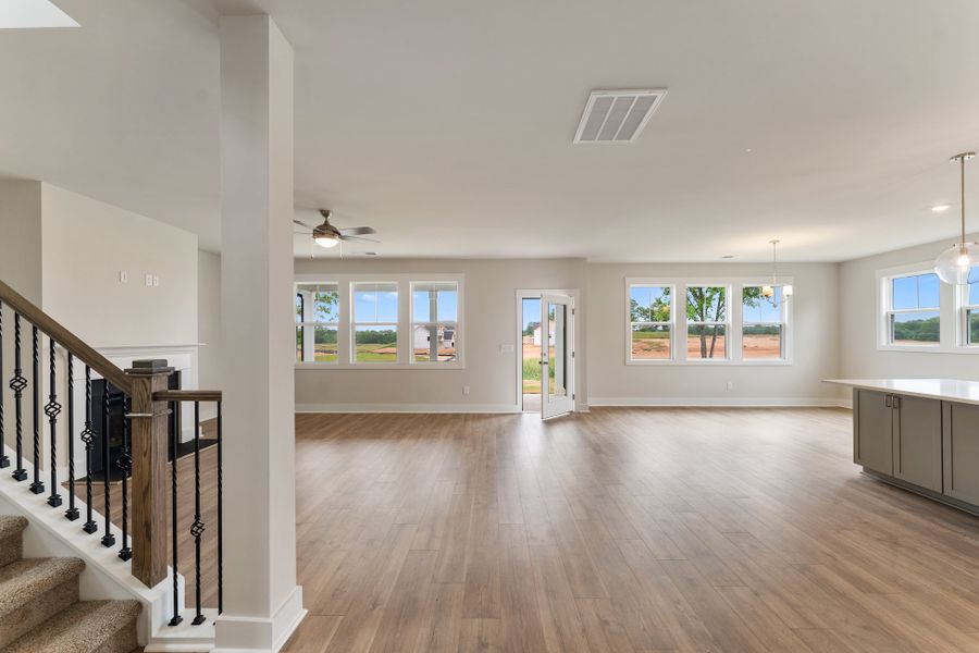 Representative unfurnished interior of a home built from the MacGregor II by Hunter Quinn Homes in The Meadows at Midway, Anderson (Image 10).