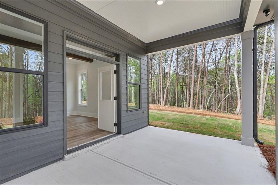 Exterior details and patio area of a home in , Clarkesville (Image 26).
