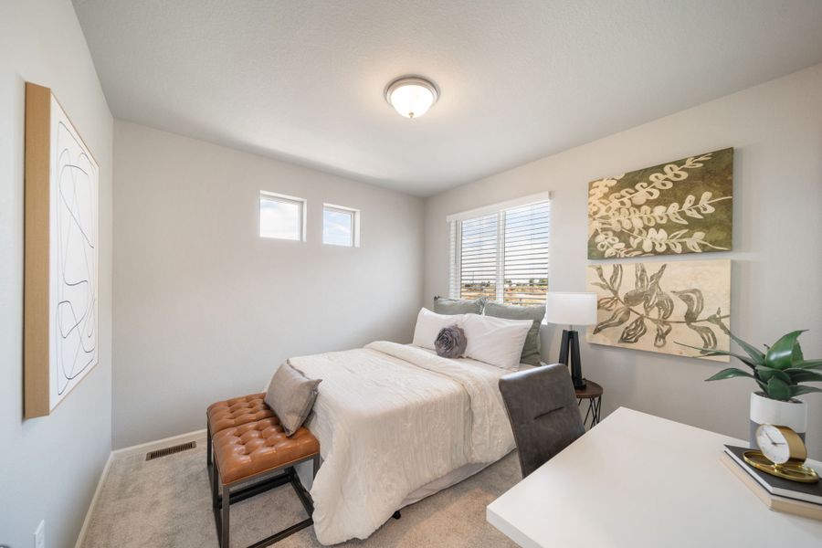 Furnished interior view inside a new home in Reunion, Commerce City (Image 19). Furnished interior view inside a new home in Reunion, Commerce City (Image 19).
