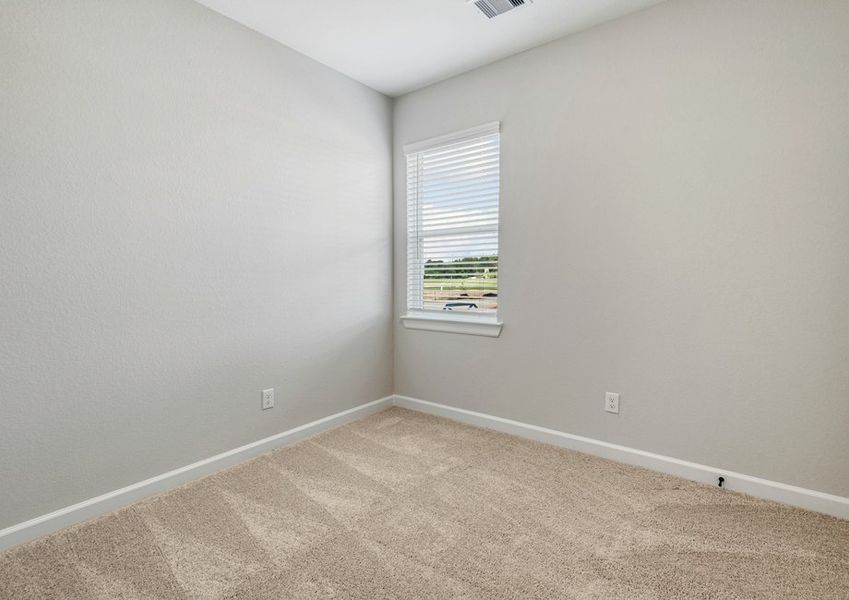 Lush carpets fill the bedrooms