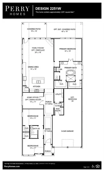 2D floor plan layout of this home in Grand Central Park 50', Conroe, TX (Image 3).