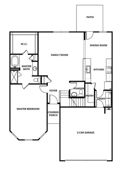 2D floor plan layout of this home in Pinewood Trails, Cleveland, TX (Image 3).