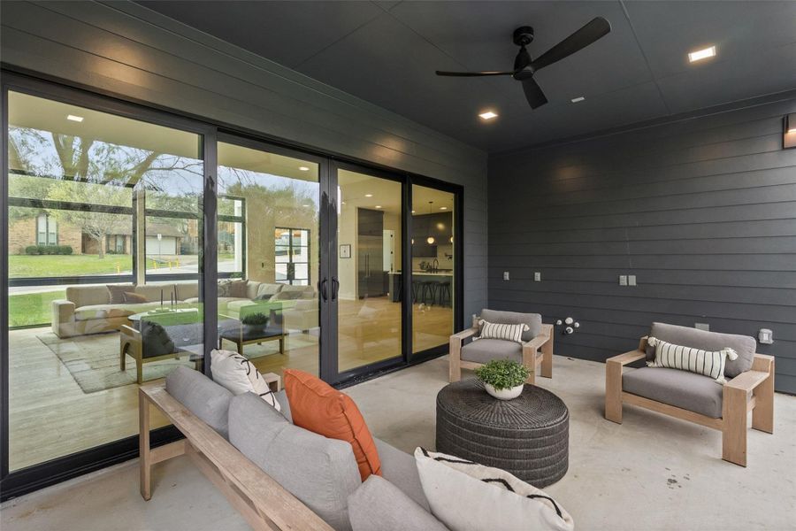 Exterior details and patio area of a home in , Austin (Image 26).