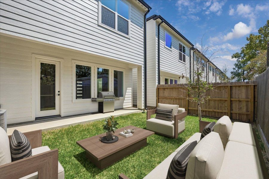 Exterior details and patio area of a home in , Houston (Image 4).