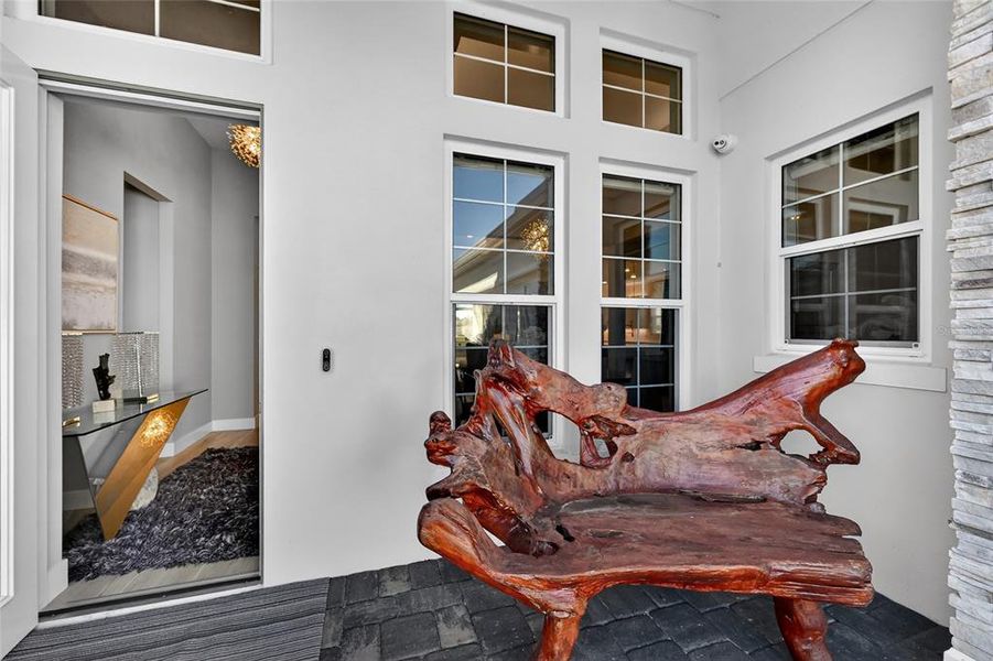 Exterior details and patio area of a home in , Sarasota (Image 31).
