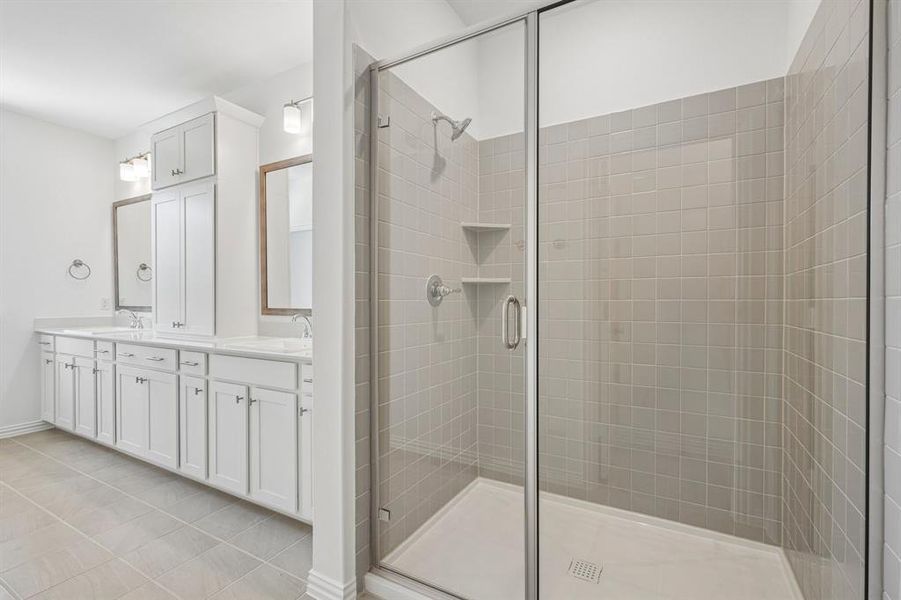Your new owner's bath comes complete with an oversized, walk in shower. Your new owner's bath comes complete with an oversized, walk in shower.