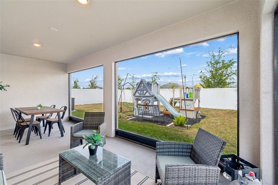 Exterior details and patio area of a home in , Zephyrhills (Image 33).