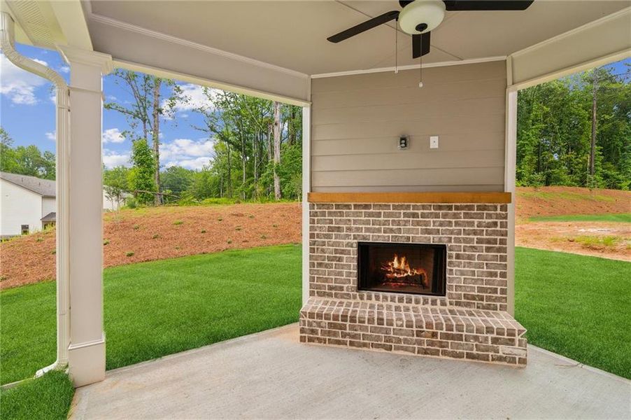 Exterior details and patio area of a home in , Flowery Branch (Image 23).