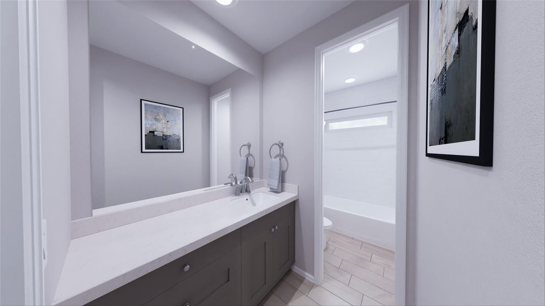 Furnished interior view inside a new home in Anniston, Katy (Image 10). Furnished interior view inside a new home in Anniston, Katy (Image 10).