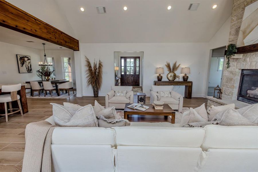 Furnished interior view inside a new home in , Graford (Image 26).