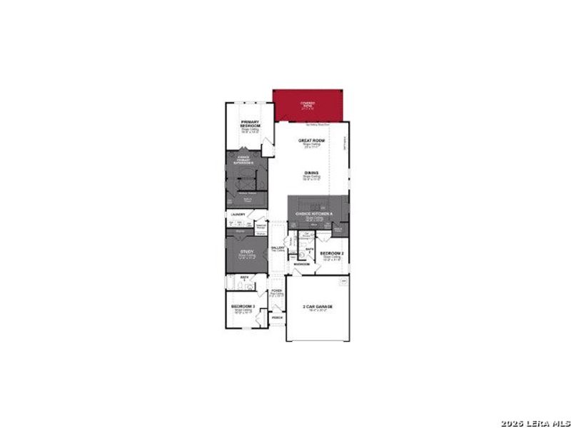2D floor plan layout of this home in Veranda: Premier, San Antonio, TX (Image 2).