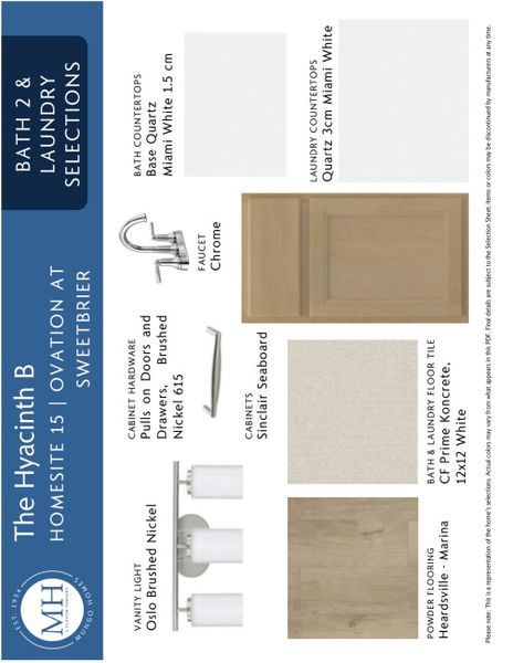 Sample of building materials used in homes in Ovation at Sweetbrier, Durham (Image 23).