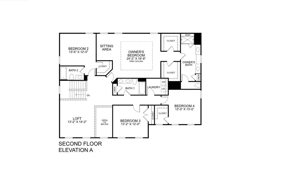 2D floor plan layout for the Normandy by Ryan Homes in Crystal Falls Estates, Dawsonville, GA (Image 2). 2D floor plan layout for the Normandy by Ryan Homes in Crystal Falls Estates, Dawsonville, GA (Image 2).