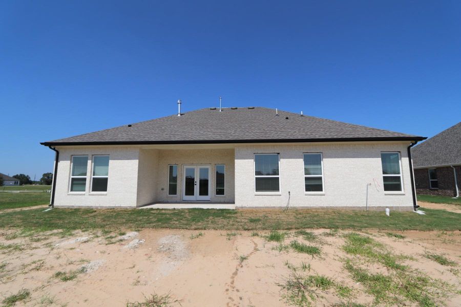 Covered patio in backyard Covered patio in backyard