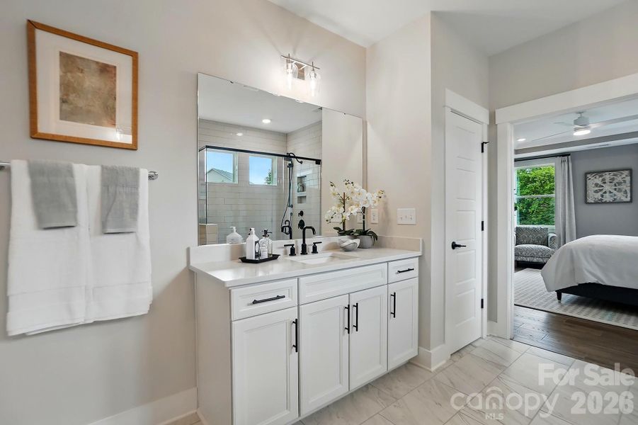 Primary Bathroom with dual vanities