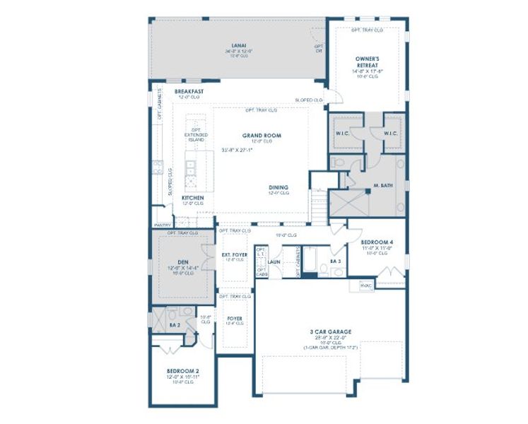 2D floor plan layout of this home in Oakfield, Parrish, FL (Image 6).