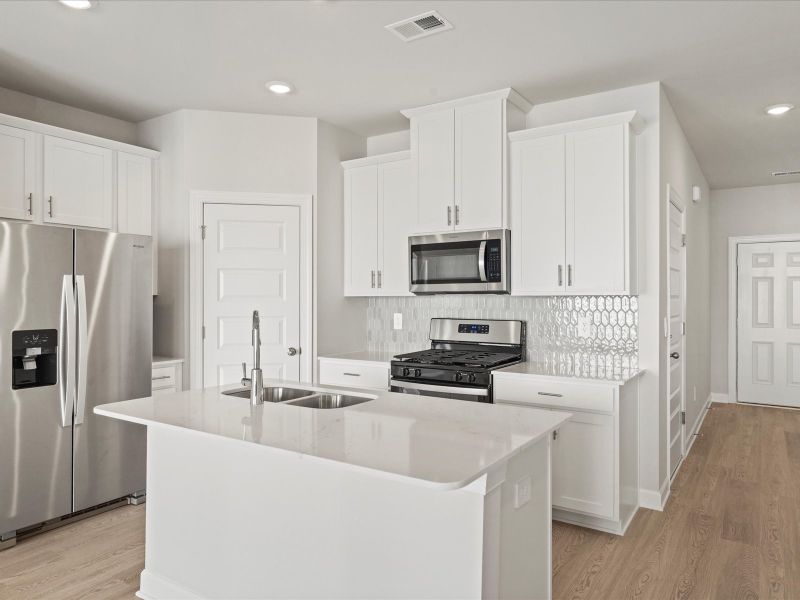 Furnished interior view inside a new home in Northbrook Village Townes, Taylors (Image 6). Furnished interior view inside a new home in Northbrook Village Townes, Taylors (Image 6).