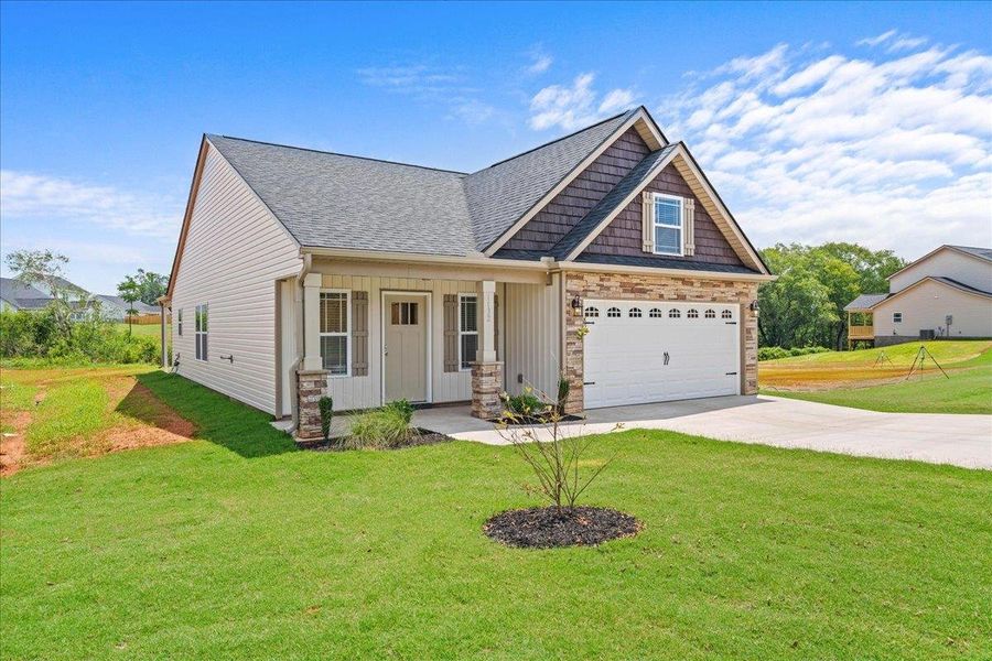Front exterior of a new home in New Prospect Haven, Inman, SC, highlighting curb appeal (Image 15).