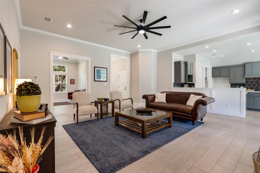 Furnished interior view inside a new home in , Wimberley (Image 11). Furnished interior view inside a new home in , Wimberley (Image 11).