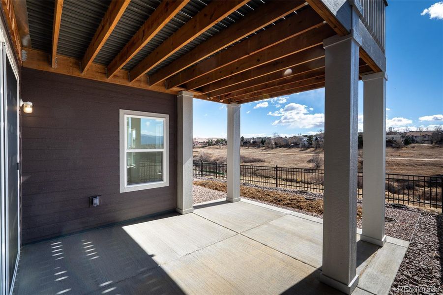 Exterior details and patio area of a home in Trailside at Cottonwood Creek, Colorado Springs (Image 3).