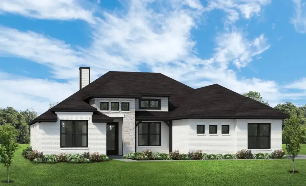 Representative exterior photo of a completed home built from the The Rhett by Elmwood Custom Homes in Byrum Ranch, Maypearl, TX (Image 5).