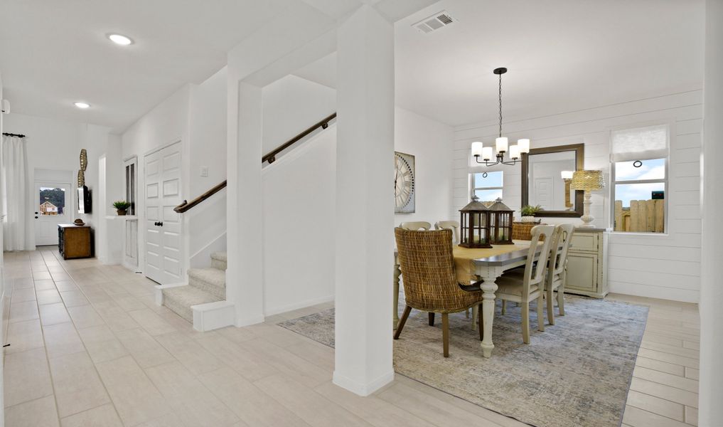 Dining room for entertaining