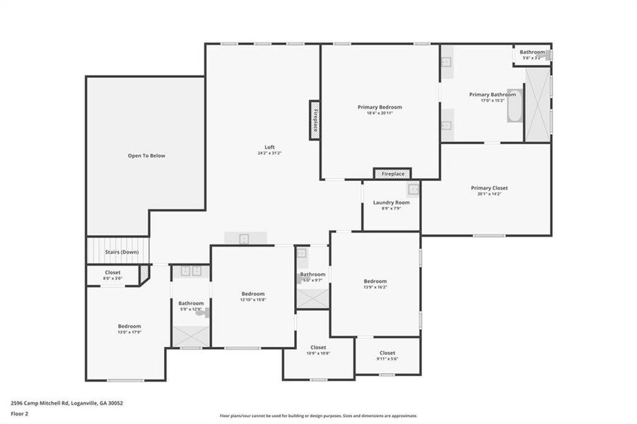 2D floor plan layout of this home in , Grayson, GA (Image 5).