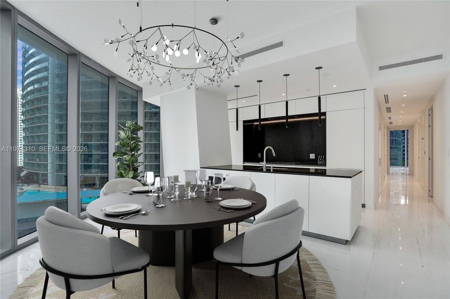 Furnished interior view inside a new home in , Miami (Image 7).