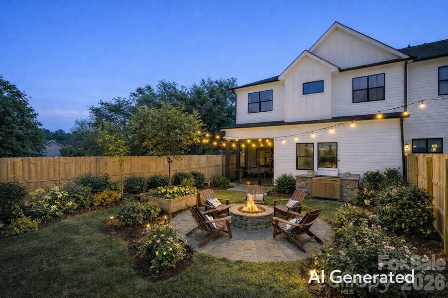 Exterior details and patio area of a home in , Charlotte (Image 28).