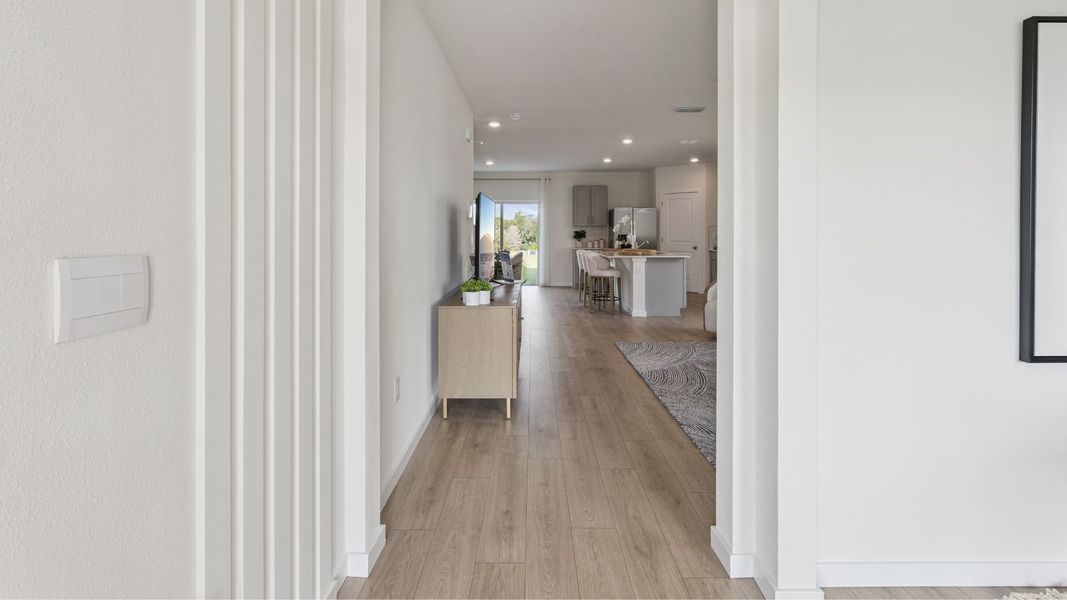 Representative furnished interior of a home built from the Parker by D.R. Horton in Crossroads at Kelly Park, Apopka (Image 3).