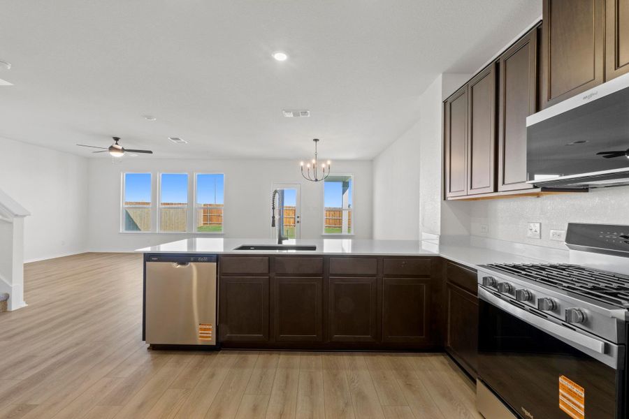 Furnished interior view inside a new home in Salerno - Heritage Collection, Round Rock (Image 9). Furnished interior view inside a new home in Salerno - Heritage Collection, Round Rock (Image 9).