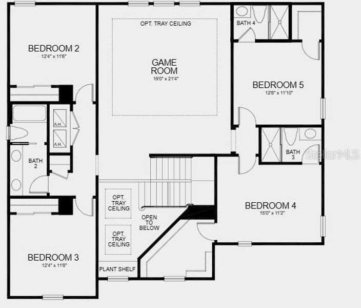 2D floor plan layout of this home in Firethorn, Parrish, FL (Image 3).