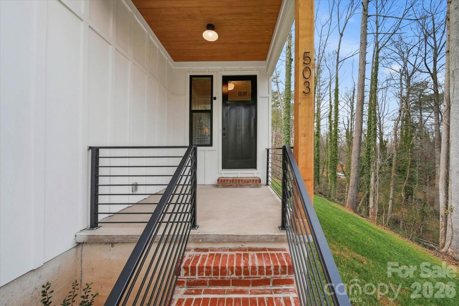 Exterior details and patio area of a home in , Conover (Image 25).
