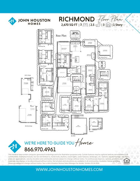 2D floor plan layout for the Richmond by John Houston Homes in Waterfall Ranch - 1 Acre Lots, Waxahachie, TX (Image 3). 2D floor plan layout for the Richmond by John Houston Homes in Waterfall Ranch - 1 Acre Lots, Waxahachie, TX (Image 3).