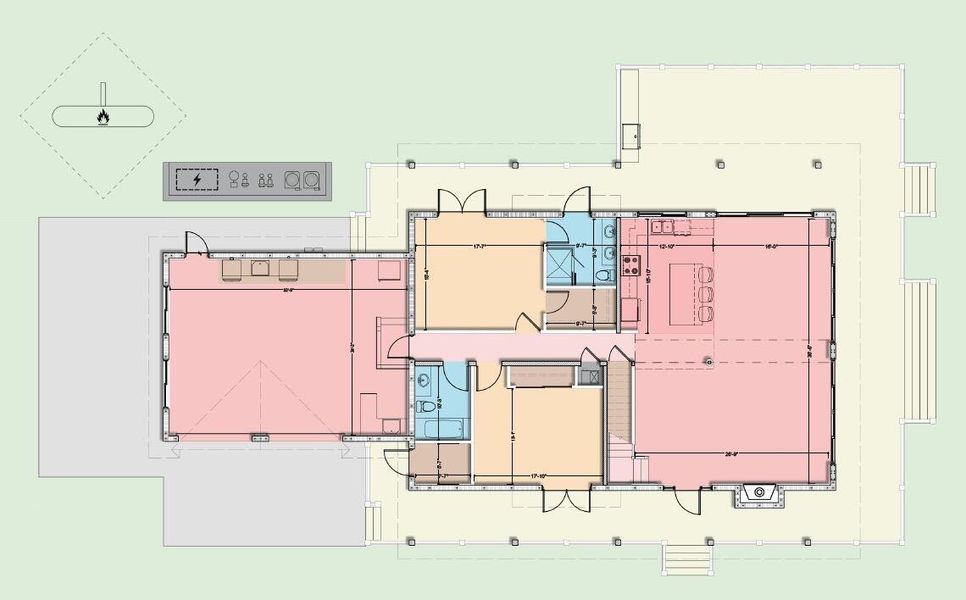 2D floor plan layout of this home in , Jupiter, FL (Image 1).