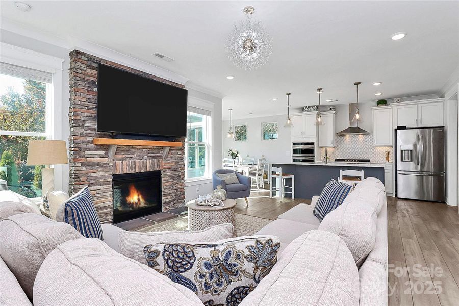 Open Floor Plan Fireplace