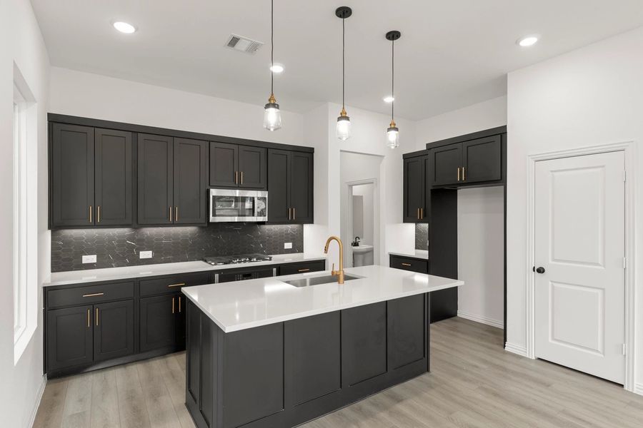 Kitchen featuring the Noir Collection Kitchen featuring the Noir Collection