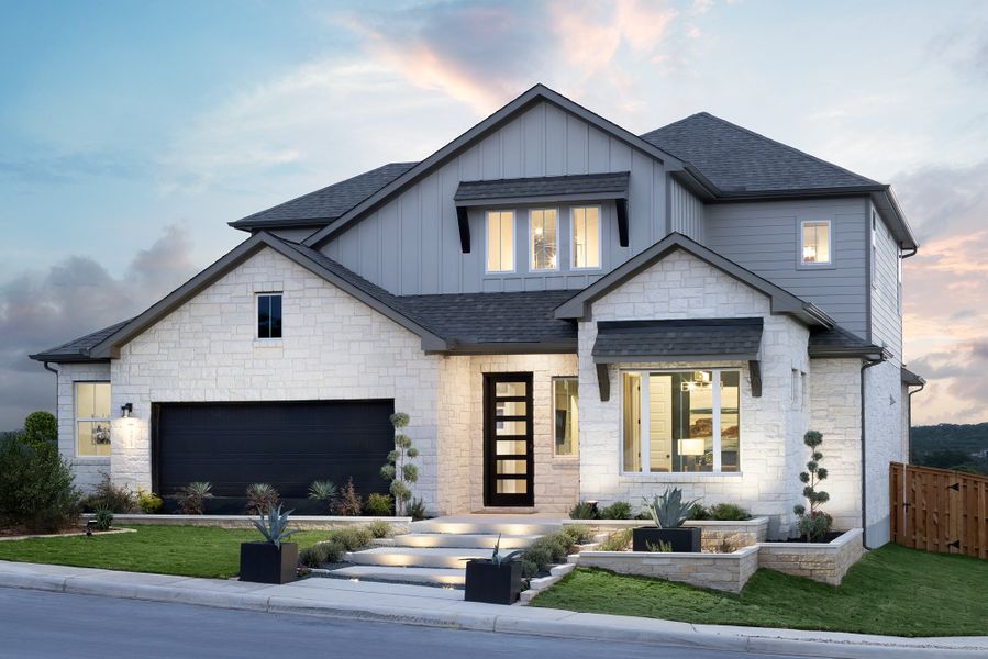 Representative exterior photo of a completed home built from the Guadalupe by Scott Felder Homes in Prominence, San Antonio, TX (Image 19).