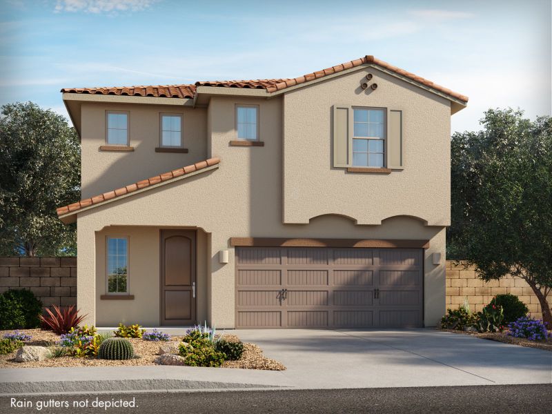 Representative exterior photo of a completed home built from the Park by Meritage Homes in La Estancia - Homestead, Tucson, AZ (Image 10).