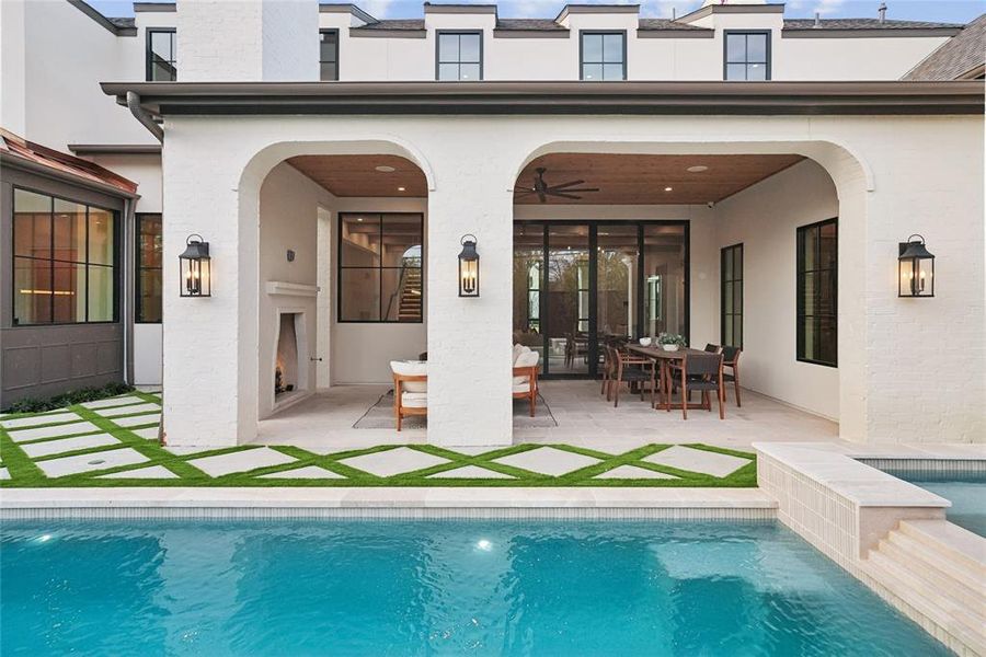 Exterior details and patio area of a home in , Dallas (Image 28).