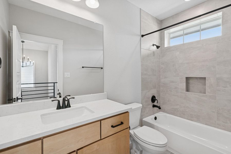 Furnished interior view inside a new home in Easthaven at Bridgeland Central - Horizon Collection, Cypress (Image 12).