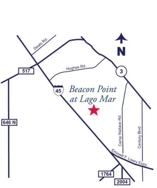 2D floor plan layout of this home in Beacon Point at Lago Mar, Texas City, TX (Image 2).