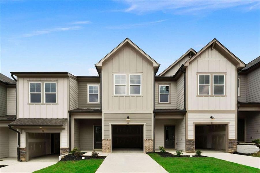 Front exterior of a new home in , Cedartown, GA, highlighting curb appeal (Image 32).